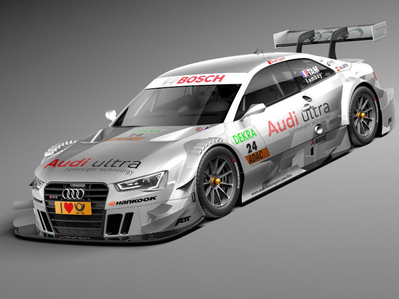 Audi A5 DTM 2014 3D Modell .c4d .max .obj .3ds .fbx .stl .blend 