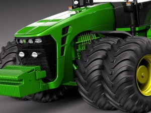 John Deere 8530 Tractor Twin Wheels 3D Model