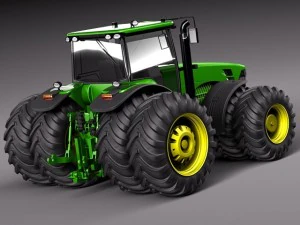 John Deere 8530 Tractor Twin Wheels 3D Model