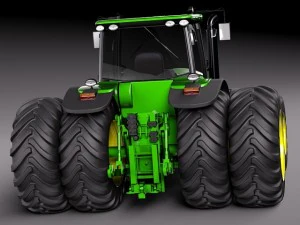 John Deere 8530 Tractor Twin Wheels 3D Model