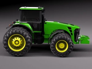 John Deere 8530 Tractor Twin Wheels 3D Model