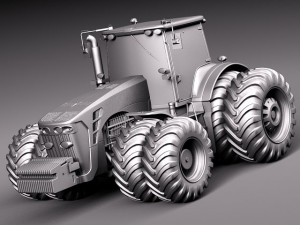 John Deere 8530 Tractor Twin Wheels Model 3D
