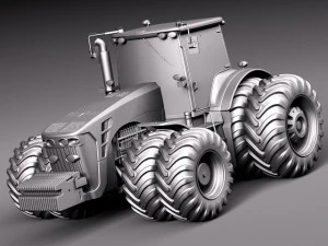 John Deere 8530 Tractor Twin Wheels 3D Model