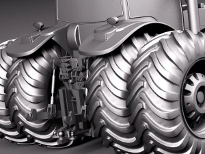 John Deere 8530 Tractor Twin Wheels 3D Model