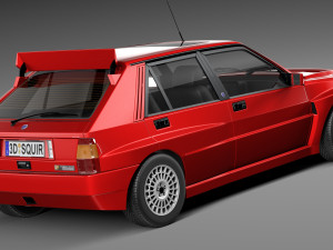Lancia Delta HF Integrale Stock 3D मॉडल
