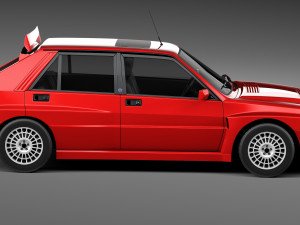 Lancia Delta HF Integrale Stock 3D मॉडल