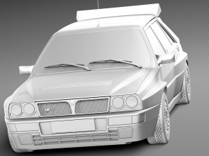 Lancia Delta HF Integrale Stock 3D मॉडल