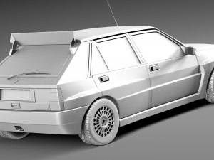 Lancia Delta HF Integrale Stock 3D मॉडल