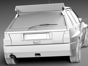 Lancia Delta HF Integrale Stock 3D मॉडल
