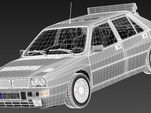 Lancia Delta HF Integrale Stock 3D मॉडल