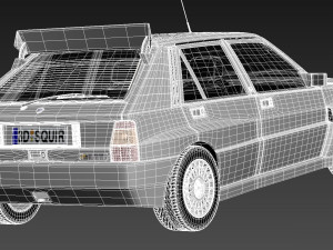 Lancia Delta HF Integrale Stock 3D मॉडल
