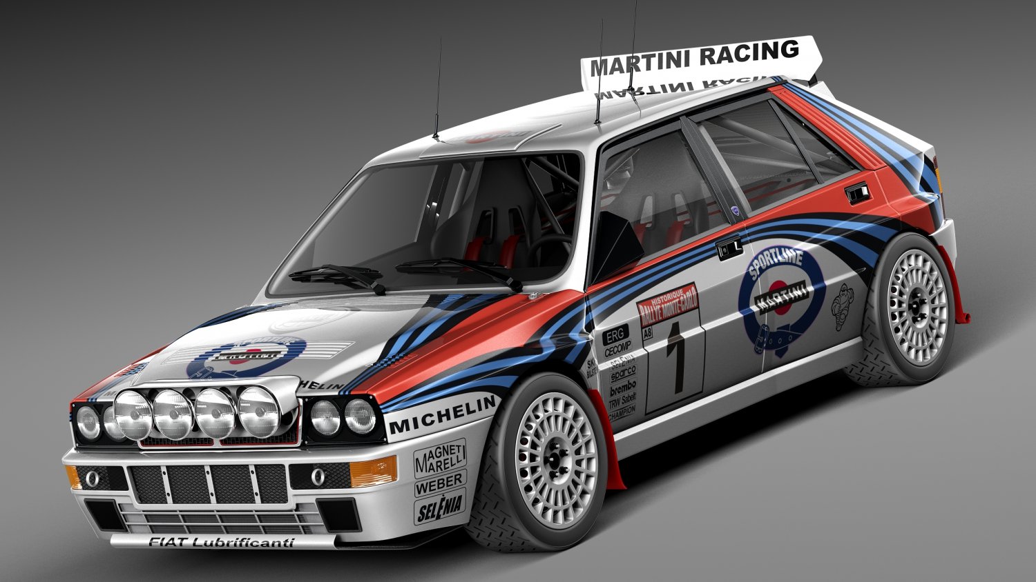 Lancia delta hf integrale rally 3D Model in Racing 3DExport