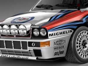 Lancia Delta HF Integrale Rally Modello 3D