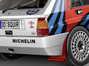 Lancia Delta HF Integrale Rally Modello 3D