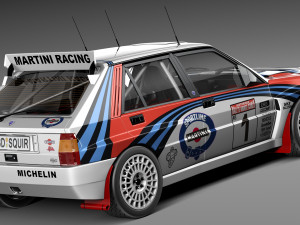 Lancia Delta HF Integrale Rally Modello 3D