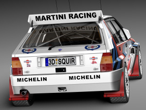 Lancia Delta HF Integrale Rally Modello 3D