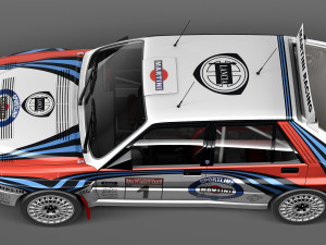 Lancia Delta HF Integrale Rally Modello 3D