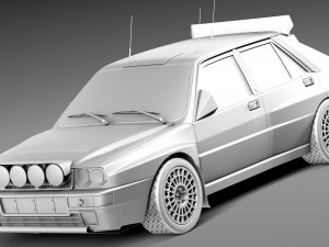 Lancia Delta HF Integrale Rally Modello 3D