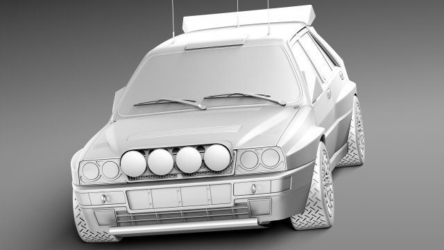 Lancia delta hf integrale rally 3D Model