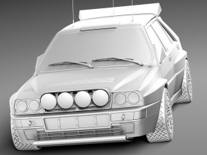 Lancia Delta HF Integrale Rally Modello 3D