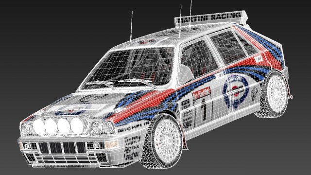 Lancia delta hf integrale rally 3D Model