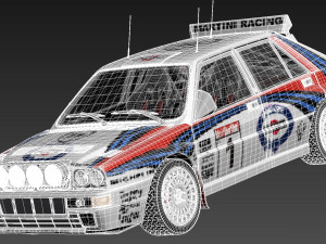 Lancia Delta HF Integrale Rally Modello 3D