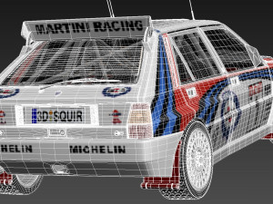 Lancia Delta HF Integrale Rally Modello 3D