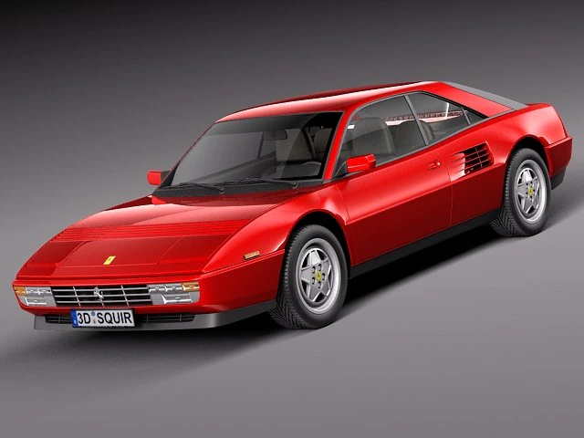 Ferrari Mondial 8 1980 3D Model .c4d .max .obj .3ds .fbx .stl .blend 