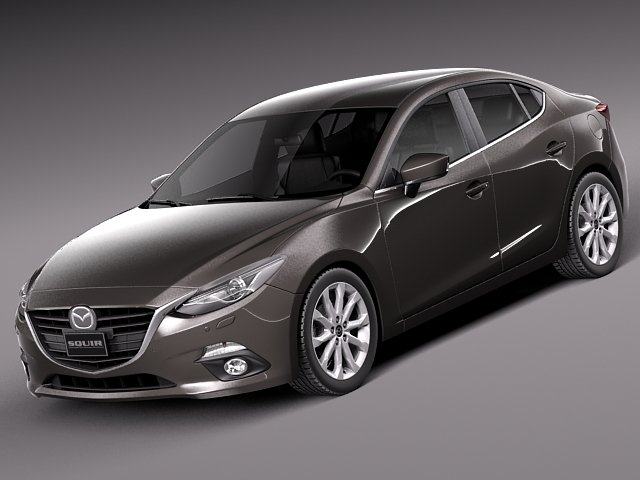 Mazda 3 Sedan 2014 Model 3D .c4d .max .obj .3ds .fbx .stl .blend 