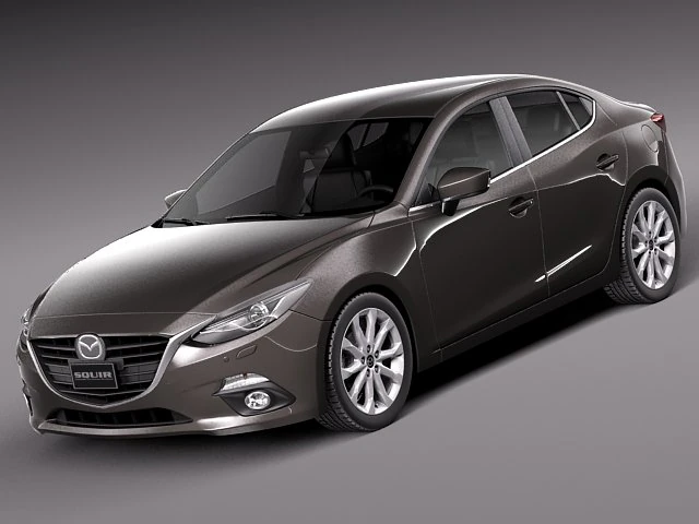 Mazda 3 Sedan 2014 3D Model .c4d .max .obj .3ds .fbx .stl .blend 
