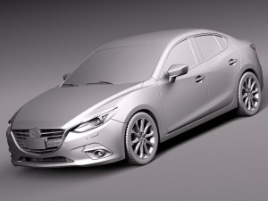 Mazda 3 Sedan 2014 Model 3D