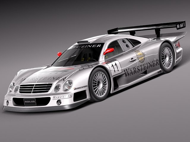 Mercedes-Benz CLK GTR 1998 3D 모델 .c4d .max .obj .3ds .fbx .stl .blend 