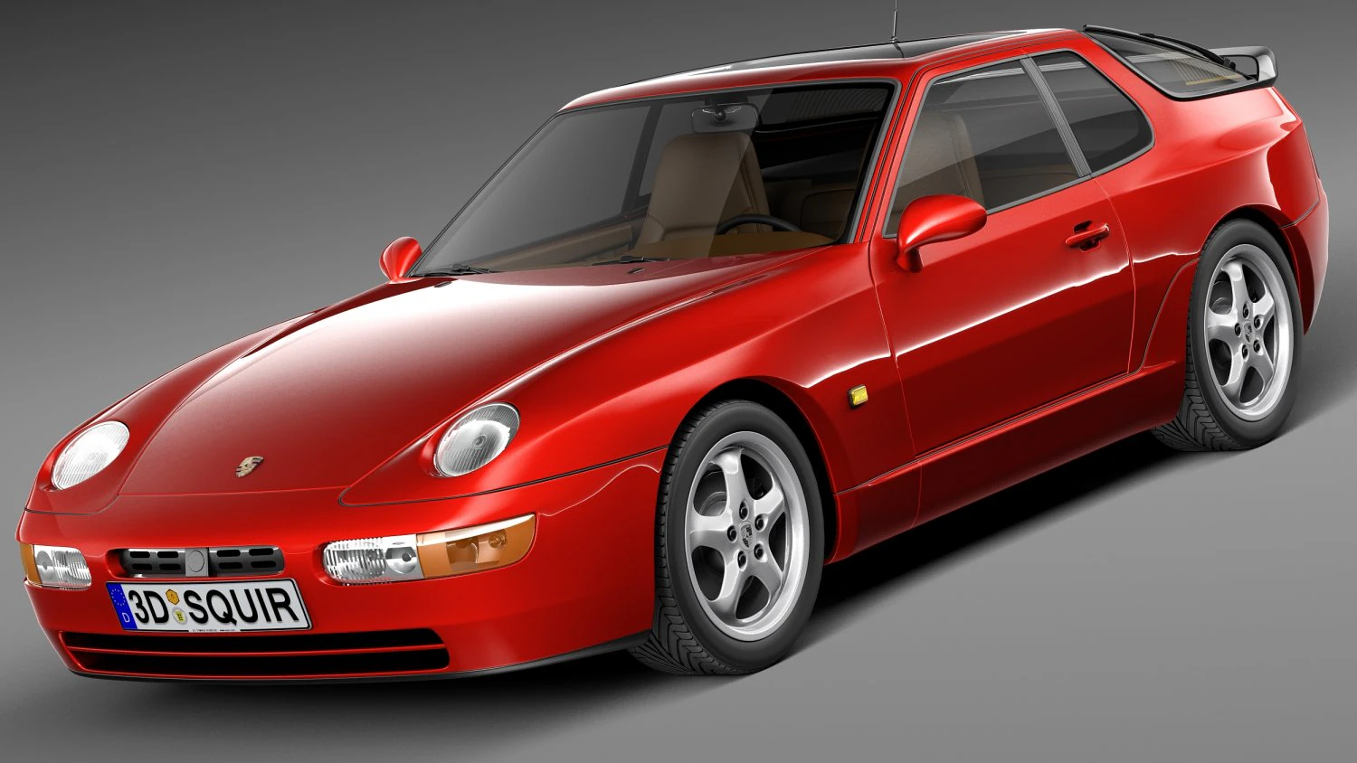 Porsche 968 1991-1995 3D Model .c4d .max .obj .3ds .fbx .stl .blend 