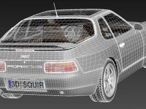 Porsche 968 1991-1995 3D Model