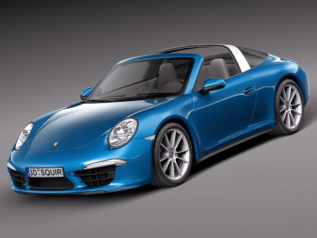 Porsche 911 Targa 2015 3D Model .c4d .max .obj .3ds .fbx .stl .blend