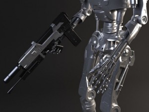 Terminator T800 Rigged 3D Model
