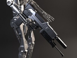 Terminator T800 Rigged 3D Model