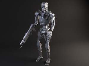 Terminator T800 Rigged 3D Model