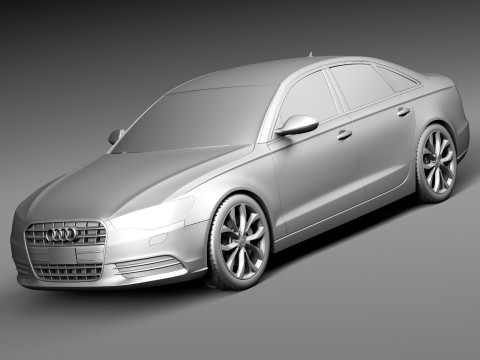 Audi A6 Sedan USA 2012-2015 3D Model