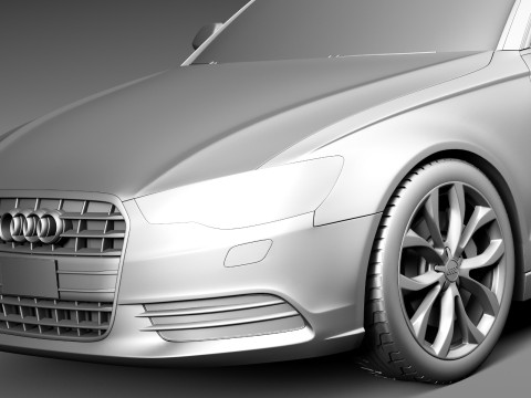 Audi A6 Sedan USA 2012-2015 3D Model