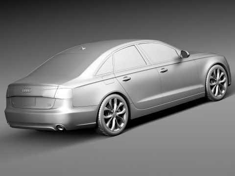 Audi A6 Sedan USA 2012-2015 3D Model