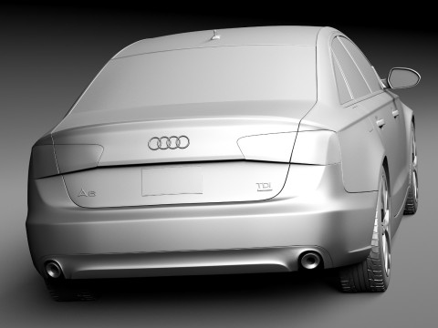 Audi A6 Sedan USA 2012-2015 3D Model