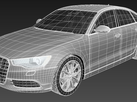 Audi A6 Sedan USA 2012-2015 3D Model