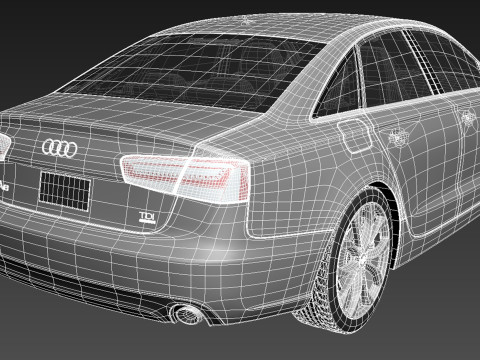 Audi A6 Sedan USA 2012-2015 3D Model
