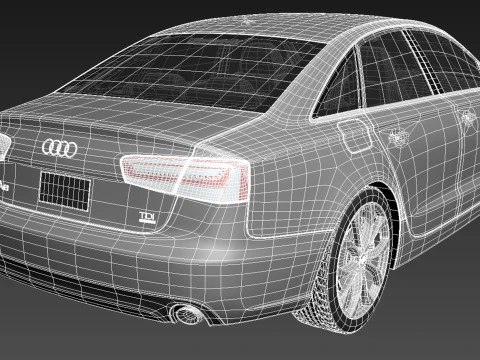 Audi A6 Sedan USA 2012-2015 3D Model