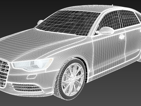 Audi A6 Sedan USA 2012-2015 3D Model