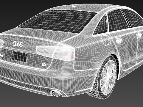 Audi A6 Sedan USA 2012-2015 3D Model