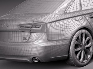 Audi A6 Sedan USA 2012-2015 Modello 3D