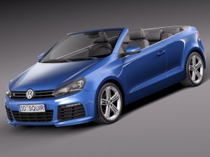 Volkswagen Golf R Convertible 2014 3D Model