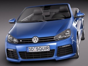 Volkswagen Golf R Convertible 2014 Modello 3D